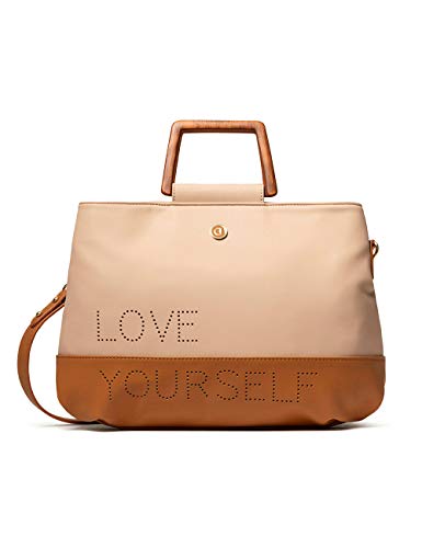 Desigual Bols_Rhapsody Deva, Borsa a Mano Donna, Marrone/Beige,...