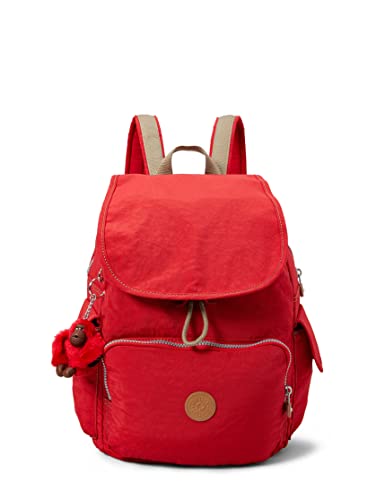 Kipling City Pack - Zaini Donna, Rosso (True Red C), 32x37x18.5 cm