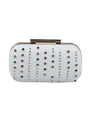 BORSA LIU JO CLUTCH MINAUDIERE WHITE PERLE COLORATE A32/53