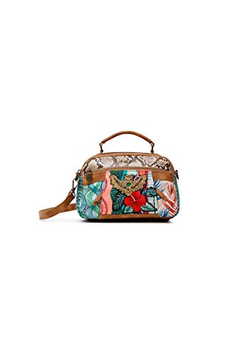 Desigual Fabric Hand Bag, Borsa a Mano Donna, Colore: Rosso, U