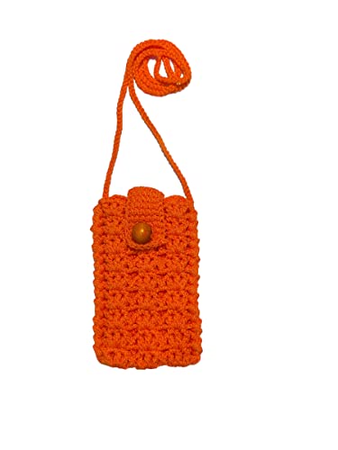lalavin Borsa a Tracolla all'Uncinetto per Donna, per cellulare in...