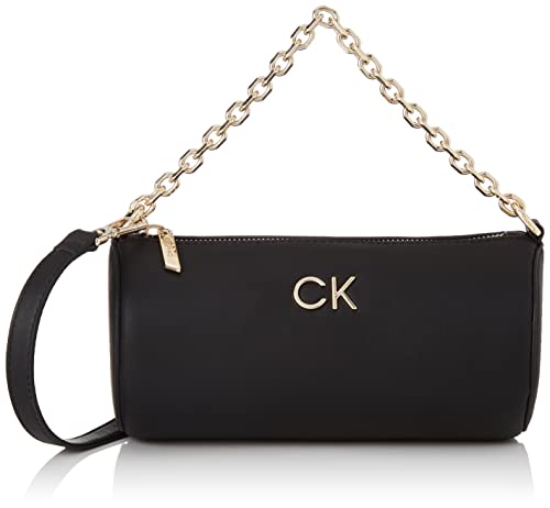 Calvin Klein Re-Lock Cylinder Crossbody, Borsa Donna, CK Nero, One...
