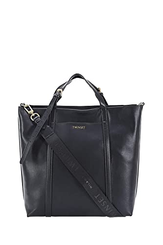 TWINSET BORSA SHOPPING CON TRACOLLA 202TD8111 NERO
