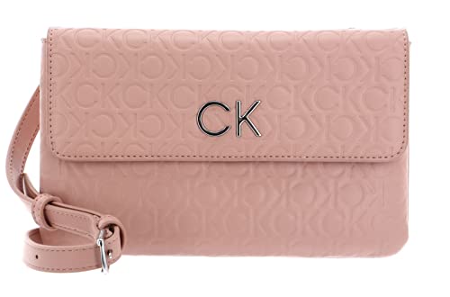 Calvin Klein RE-LOCK DBL TRACOLLA EMB MONO, Marrone