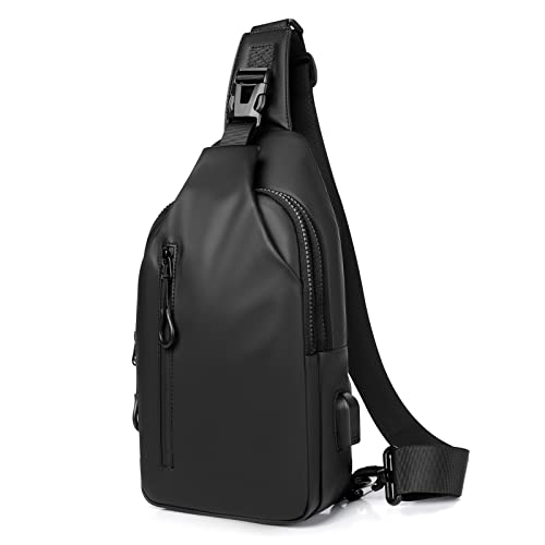 Victop Monospalla Uomo Borsa a Spalla con Porta di Ricarica USB Uomo...