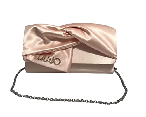 Borsa pochette elegante con fiocco a tracolla Liu-jo in tessuto rosa...