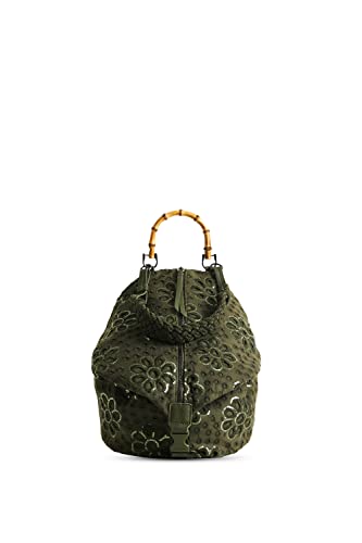 Desigual Bols_calado Viana, Zaino Medium Donna, Verde, Taglia Unica