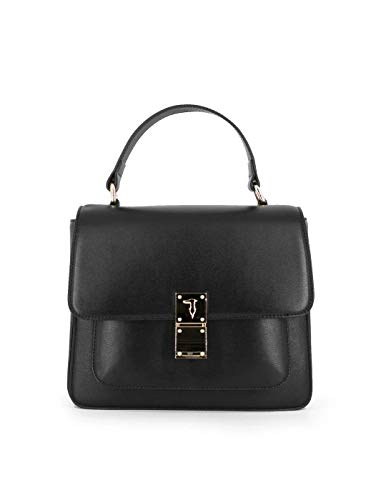 Trussardi Jeans BORSA A MANO LIONE GRANDE IN SIMILPELLE NERO CON...