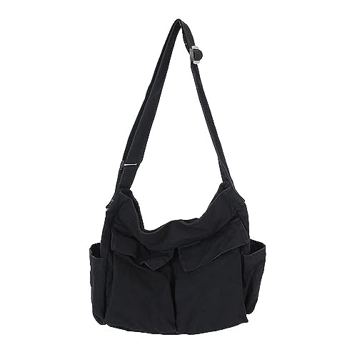 Borsa a tracolla in tela grande Hobo Borsa a tracolla con tasche...