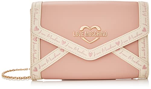 Love Moschino Borsa Pu Cipria + Pu Avorio, BORSA A SPALLA Donna,...