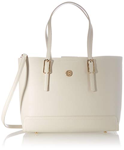Tommy Hilfiger Tote, Donna, Beige (Colomba Bianca), Medium