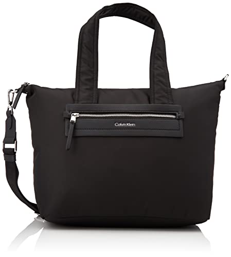 Calvin Klein Essential Shopper con Zip LG Donna, CK Black, Medium