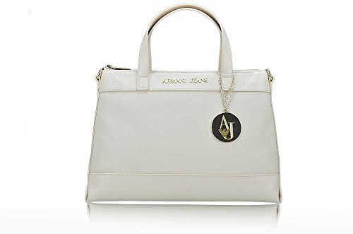 Borsa Armani Jeans a mano con tracolla bianco - beige