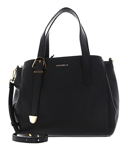 Coccinelle Borsa a Mano Pelle Colore Nero Noir Donna 34x28x15 cm con...