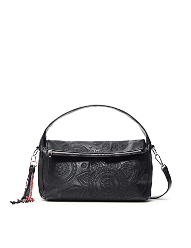 Desigual Bols_Deja VU Narbonne Fla, Borsa a Mano Donna, Nero, Taglia...