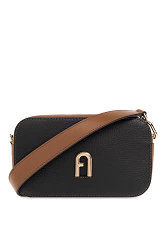 FURLA Borsa a tracolla mini Primula Nero + cognac...