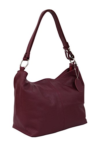 AMBRA Moda GL005 - Borsa con tracolla, borsa a mano in pelle, borsa a...