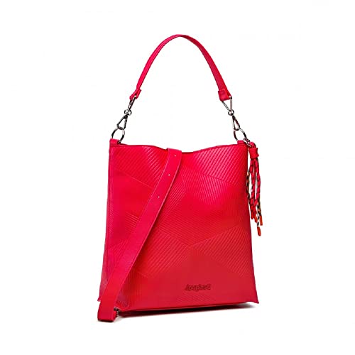 Desigual BOLS_RAPSODIA BUTAN, Borsa a Tracolla. Donna, Colore: Rosso,...