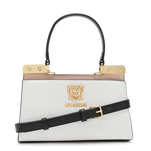 Love Moschino Borsa mano con tracolla multicolor bianca nude nera