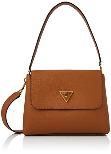 Guess Downtown Chic Flap Shldr Bag, Borsa Donna, Cognac, Taglia Unica
