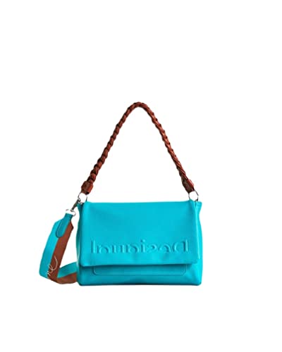 Desigual Bols_Half Logo Copenh, Borsa a Tracolla Donna, Blu, U