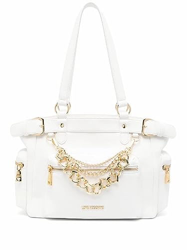 Love Moschino JC4287PP0GKT0, Borsa a Mano, Donna, Bianco, Taglia unica