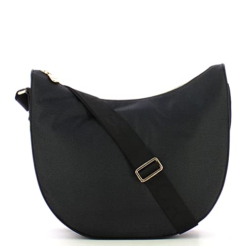 Borbonese LUNA BAG MEDIUM nero Y66 DARK BLACK 35X38X15