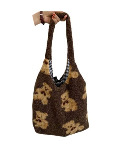 Pejihota Borsa a Tracolla Singola Reversibile Con Orsetto Di Peluche...