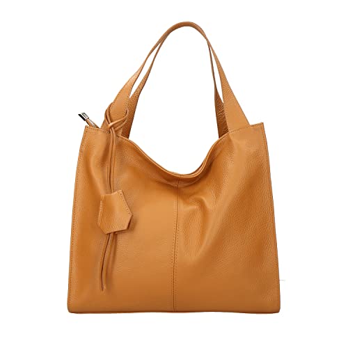 Chicca Borse Borsa a Spalla Donna in Pelle Made in italy 34x31x10 Cm...