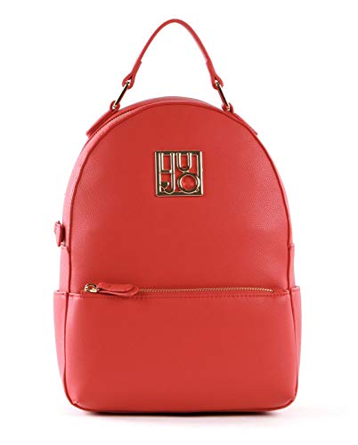 LIU.JO BACKPACK ZAINO NERO CON MANICO CERNIERA ORO TASCA DAVANTI CON...