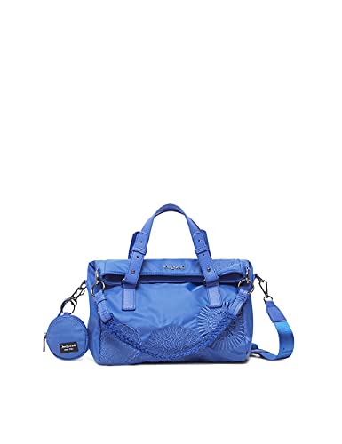 Desigual Bols_mandarala Lo, Borsa a Mano Donna, Blu, Taglia Unica