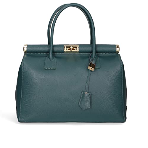 Chicca Borse Borsa Donna a Mano Pelle con Tracolla Bauletto (D33...