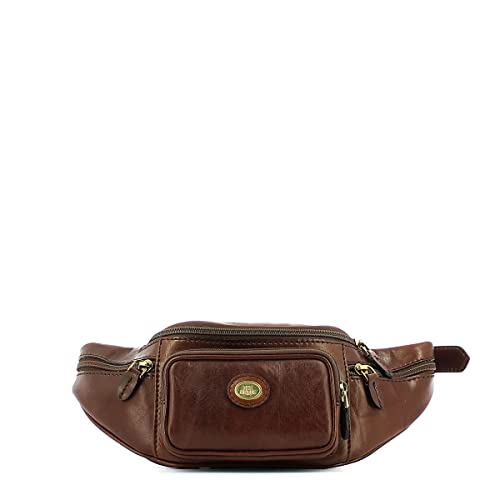BORSA MARSUPIO UOMO THE BRIDGE IN VERA PELLE COLOR CUOIO