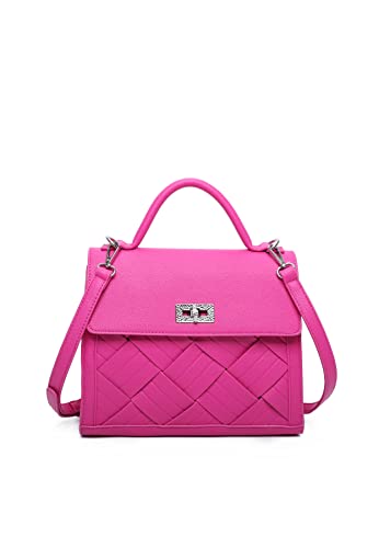 QUEEN HELENA Borsa a Mano con Tracolla Rigida Casual Elegante Donna...