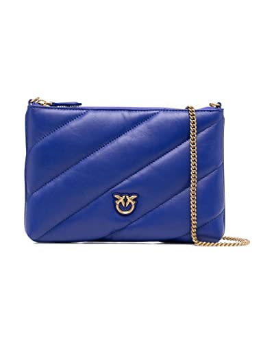Pinko Flat Pouch Sheep Nappa, Borsa Donna, F99Q_Bluette...