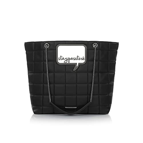 Le Pandorine Comic Bag STAY POSITIVE Black