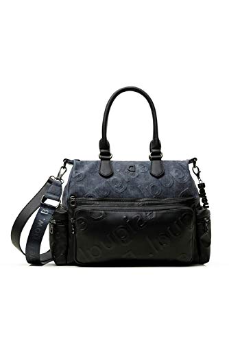 Desigual Pu Shoulder Bag, Borsa A Tracolla Donna, Blu (Blue), M
