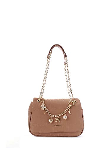 Twin Set Aa8pfc, Borsa a Tracolla Donna, Marrone (Camel), 7x19x25 cm...