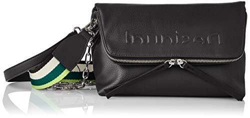 Desigual Pu, Across Body BAG Donna, Nero, Taglia unica