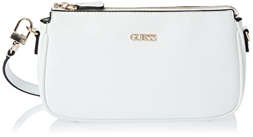 Guess Noelle DBL Pouch Crossbody, Borsa Donna, White, Unica