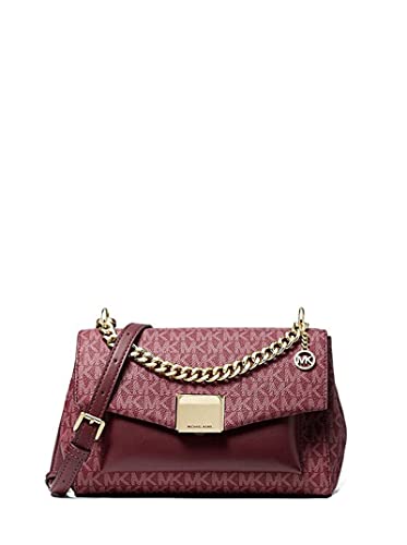 MICHAEL KORS Lita Medium Two-Tone Logo Crossbody Bag (merlot multi)