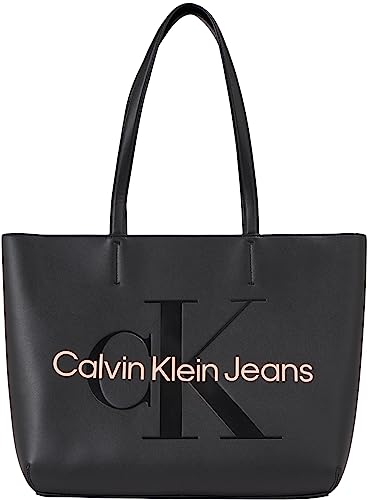 Calvin Klein Sculpted Shopper 29 Mono, Nero, Taglia Unica, Nero Con...