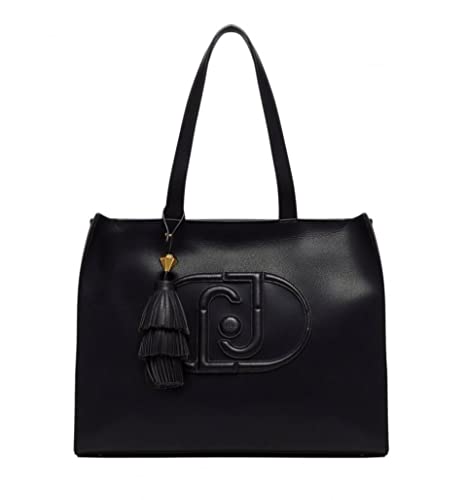 Borsa donna shopping Liu-jo Alaide tote L ecopelle nero BS23LJ88...