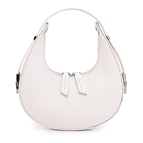 Borse da donna in pelle PU, borsa a mezza luna in tinta unita,...