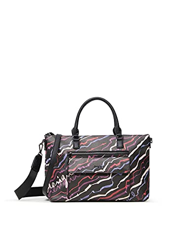 Desigual Bols_salvaje Padua Borsa a Mano, Nero, Taglia Unica Donna
