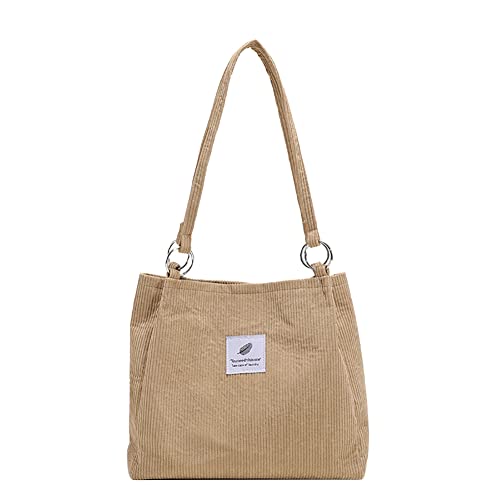 HIMS Preppy Smiley Face Tote Bag, borsa in velluto a coste estetico...