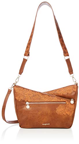 Borse donna tracolla Desigual Marrone Borsa Cuoio stampa floreale...