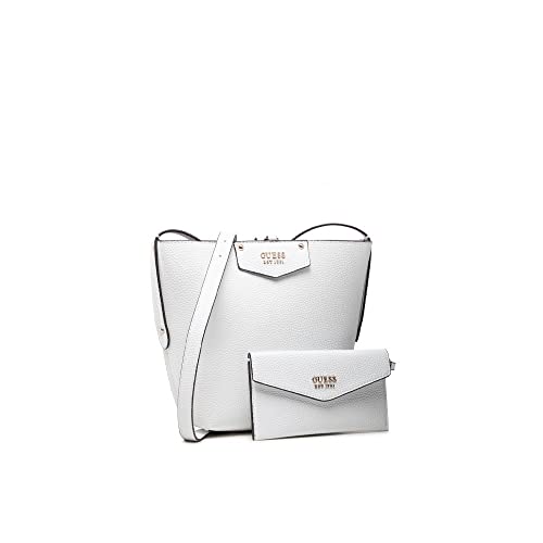Guess Secchio Eco Brenton, Borsa Secchiello Donna, Bianco, Taglia...