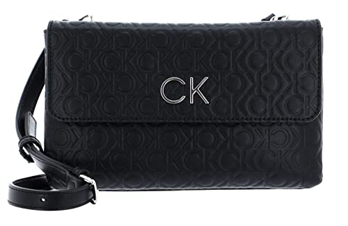 Calvin Klein Re-Lock Double Crossbody EMB Mono CK Black