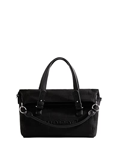Desigual Bols_tris Tras Loverty 2., Borsa A Mano Donna, Nero, Taglia...